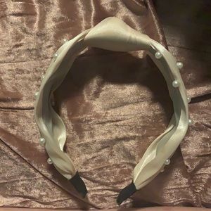 Pink pearl headband